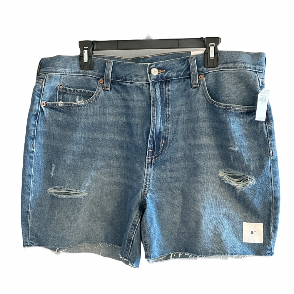 Old Navy Distressed Denim 5” Jean Shorts Size 14